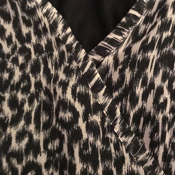 Zara Animal Print Wrap Dress Black Size M - Picture 3 of 3